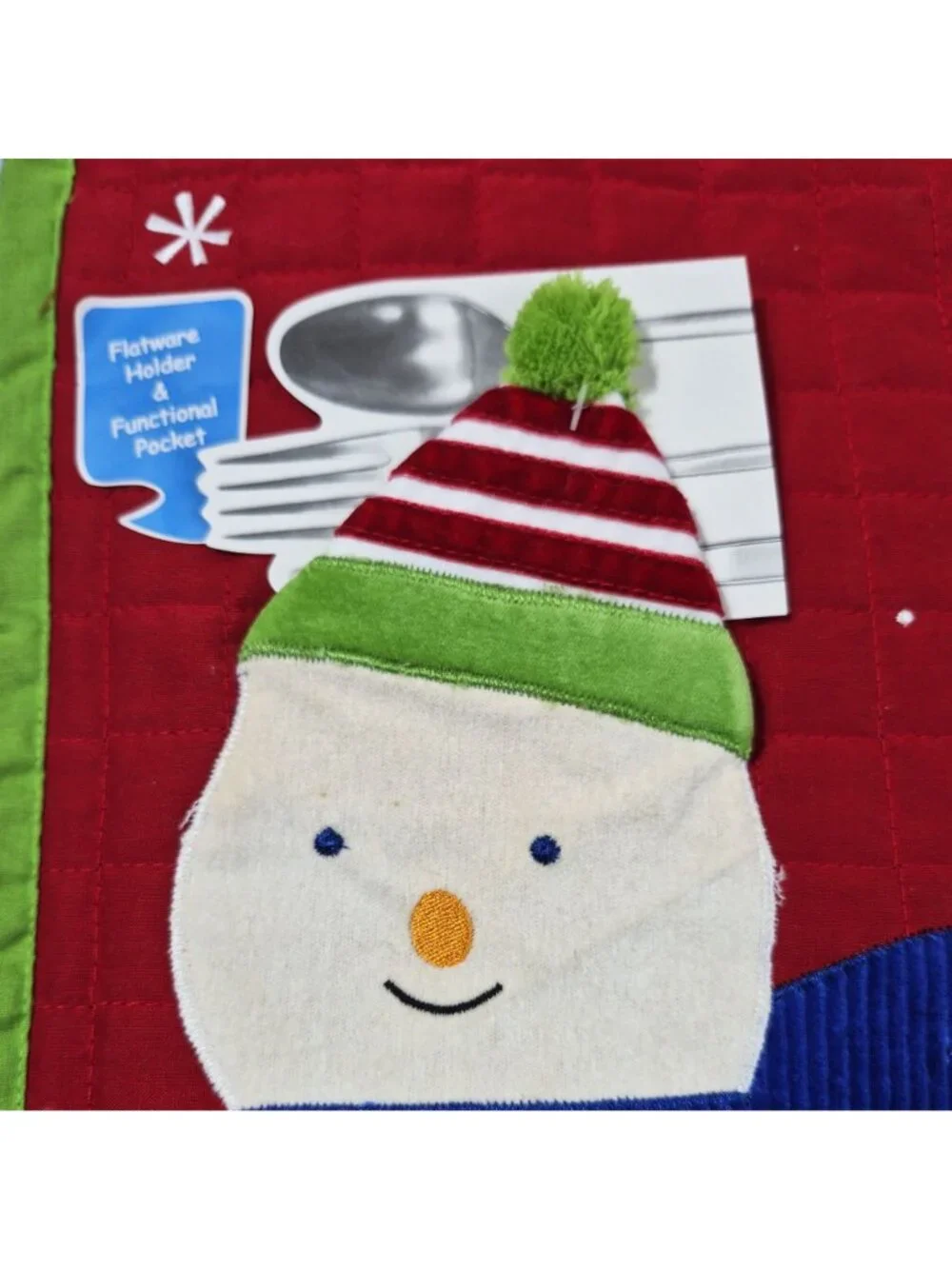 Snowman Holiday Placemat With Flatware Pocket 14x18 Inches Lot Of 5 Target 2007